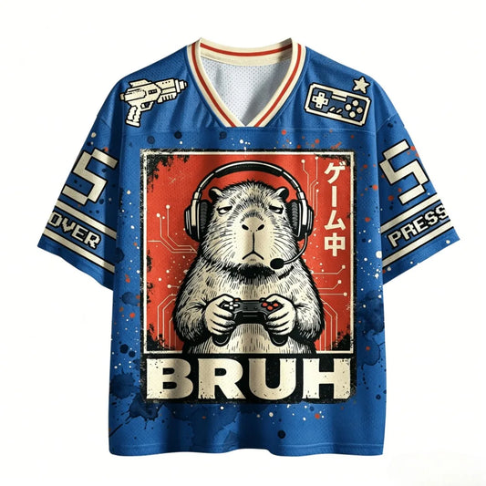 Summer Fun Guinea Pig Theme 3D Print Sport Breatha Quick-Dry Men Women V-Neck TShirt Outdoor Street Casual Parent-child Clothing
