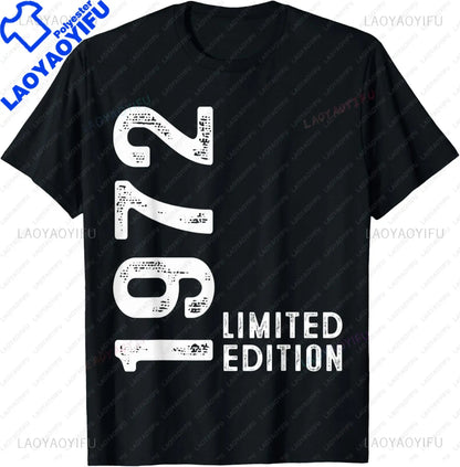 1972 Limited Edition 53th Birthday Born 1972 Unisex Neck Short Sleeve T-Shirt Casual Personalized Clothing Camisas Streetwear