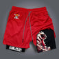 ONE PIECE Luffy Double-Layer Sports Shorts – Performance Meets Anime Style