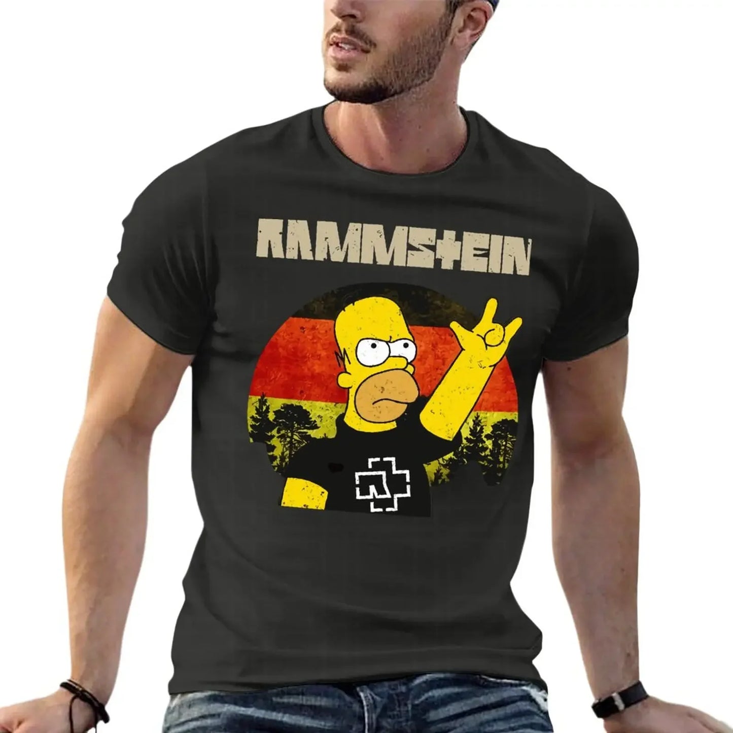 Homer Germany Version Oversized T-Shirts Custom Men Clothes 100% Cotton Streetwear Plus Size Tops Tee