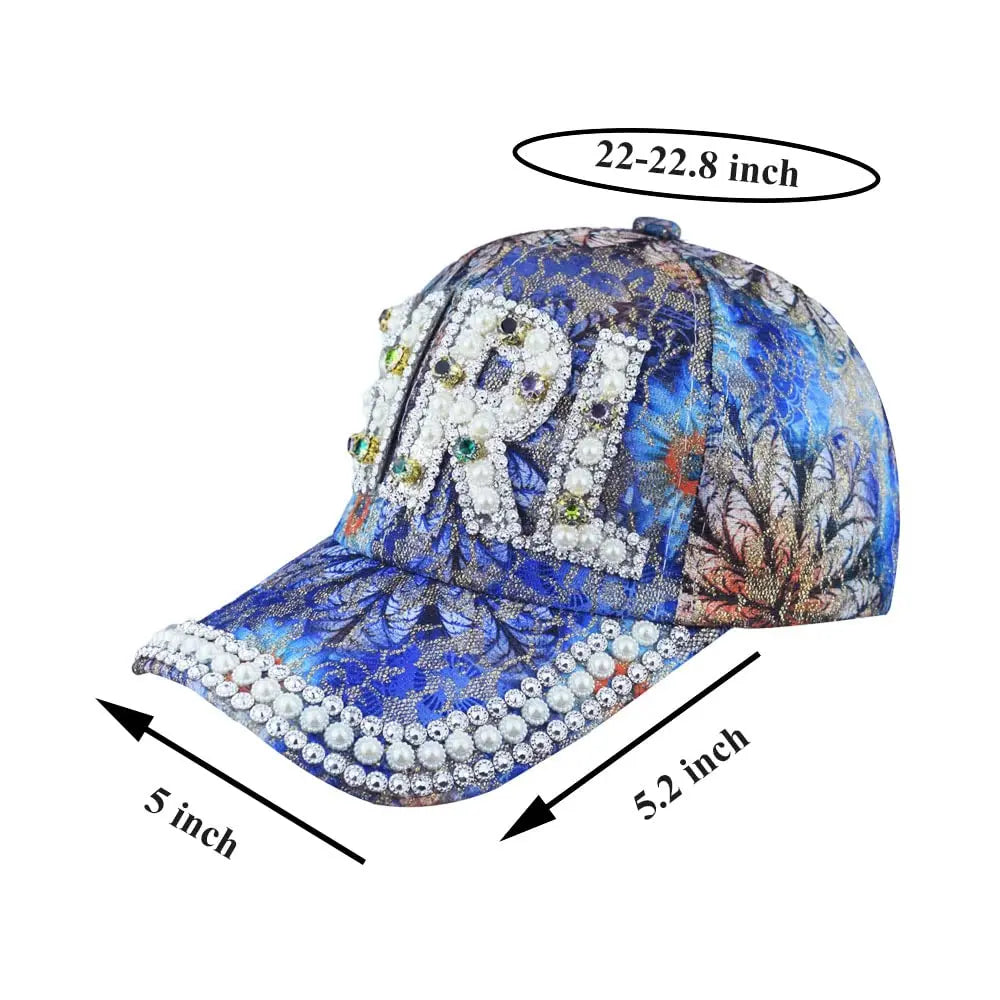 Rhinestone Shiny Baseball Cap – Glamour Meets Street Style