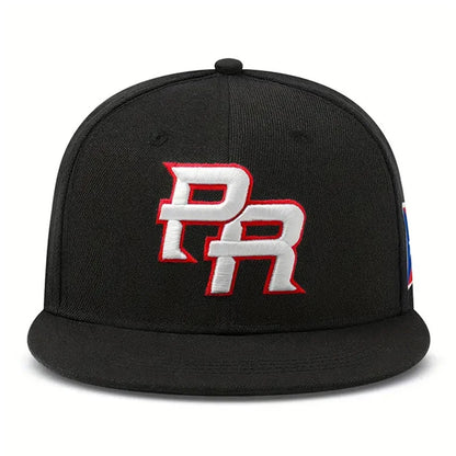 2025 Fashion and Creative New Flat Edge Hat PR Puerto Rico Side Flag Hip Hop Hat Outdoor Leisure Daily Sunshade Hat Baseball Hat