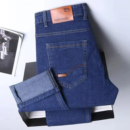 Spring Autumn New Mens Black Blue Pants Pure Color Stretch Jeans Street Casual Slim Fit Trousers Male Wash Skinny Jeans for Men