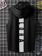 Men's hooded sports vest top T-shirt