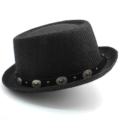 Classic Pork Pie Straw Hat – Timeless Style Meets Summer Comfort