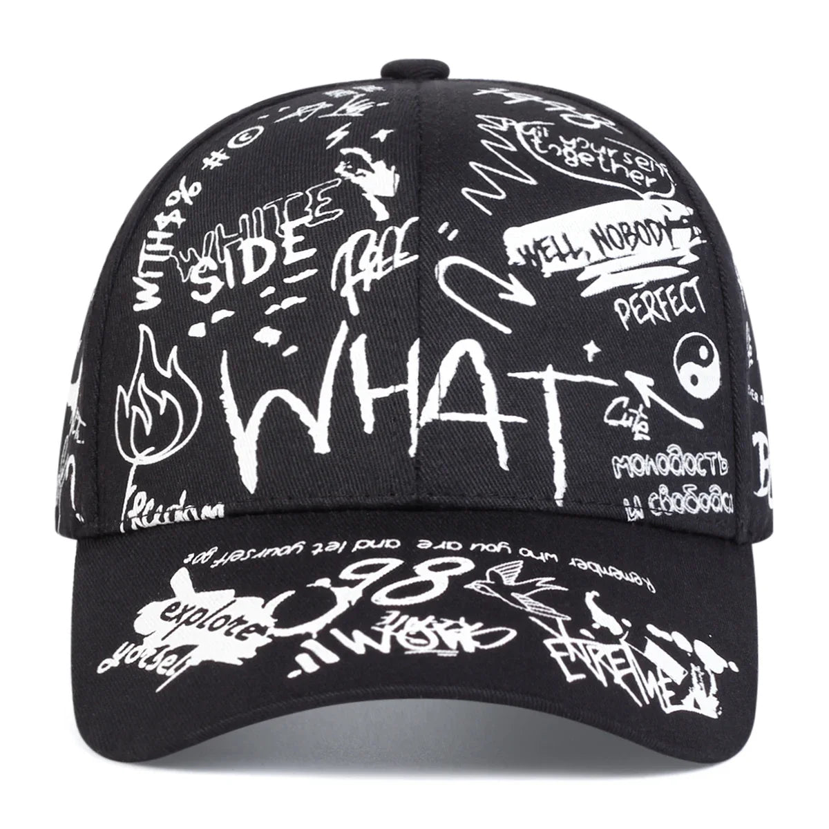 Graffiti "What Gossip" Baseball Cap – Bold Streetwear Attitude