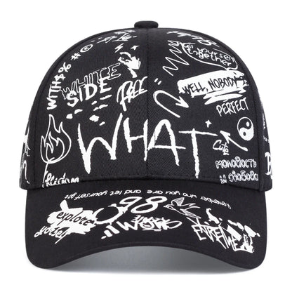 Graffiti "What Gossip" Baseball Cap – Bold Streetwear Attitude
