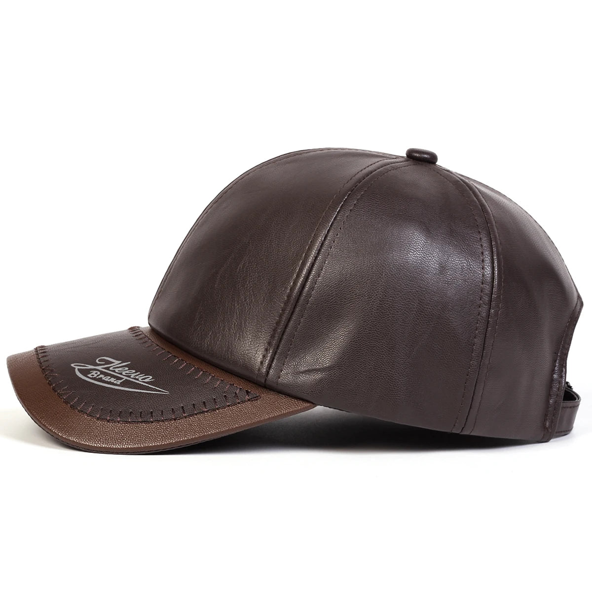 Leather Brim Baseball Cap – Premium Texture Meets Urban Style