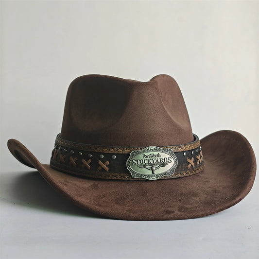 Western Cowboy Hat | Unisex Wide Brim 7.5cm | 22 Colors | Adjustable 56-58cm