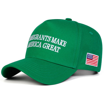 "IMMIGRANTS MAKE" Embroidered Cap – Bold Style & Versatile Comfort