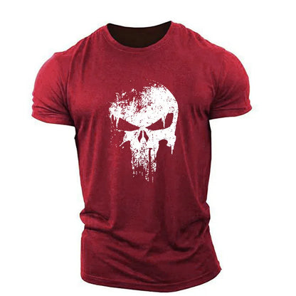 Men’s 3D Skull Print T-Shirt – Bold Graphics, Relaxed Comfort