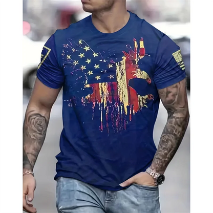 3D Eagle USA Flag Graphic T-Shirt – Urban Intensity Meets Patriotism