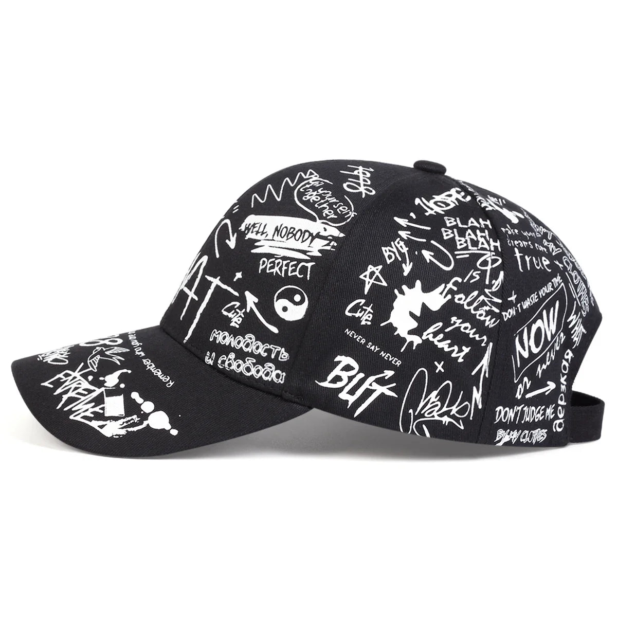 Graffiti "What Gossip" Baseball Cap – Bold Streetwear Attitude