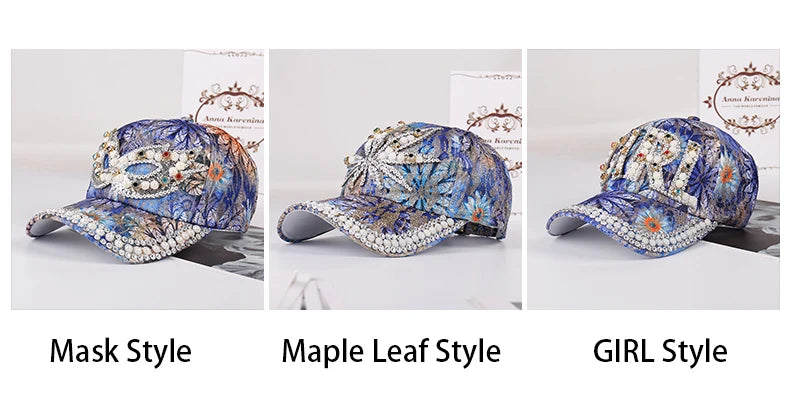 Rhinestone Shiny Baseball Cap – Glamour Meets Street Style