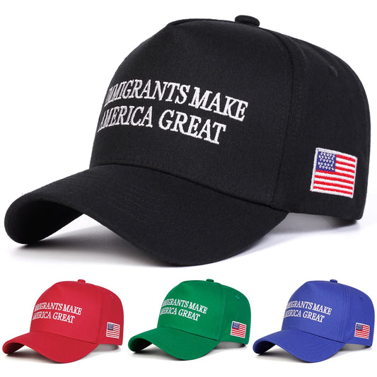 "IMMIGRANTS MAKE" Embroidered Cap – Bold Style & Versatile Comfort