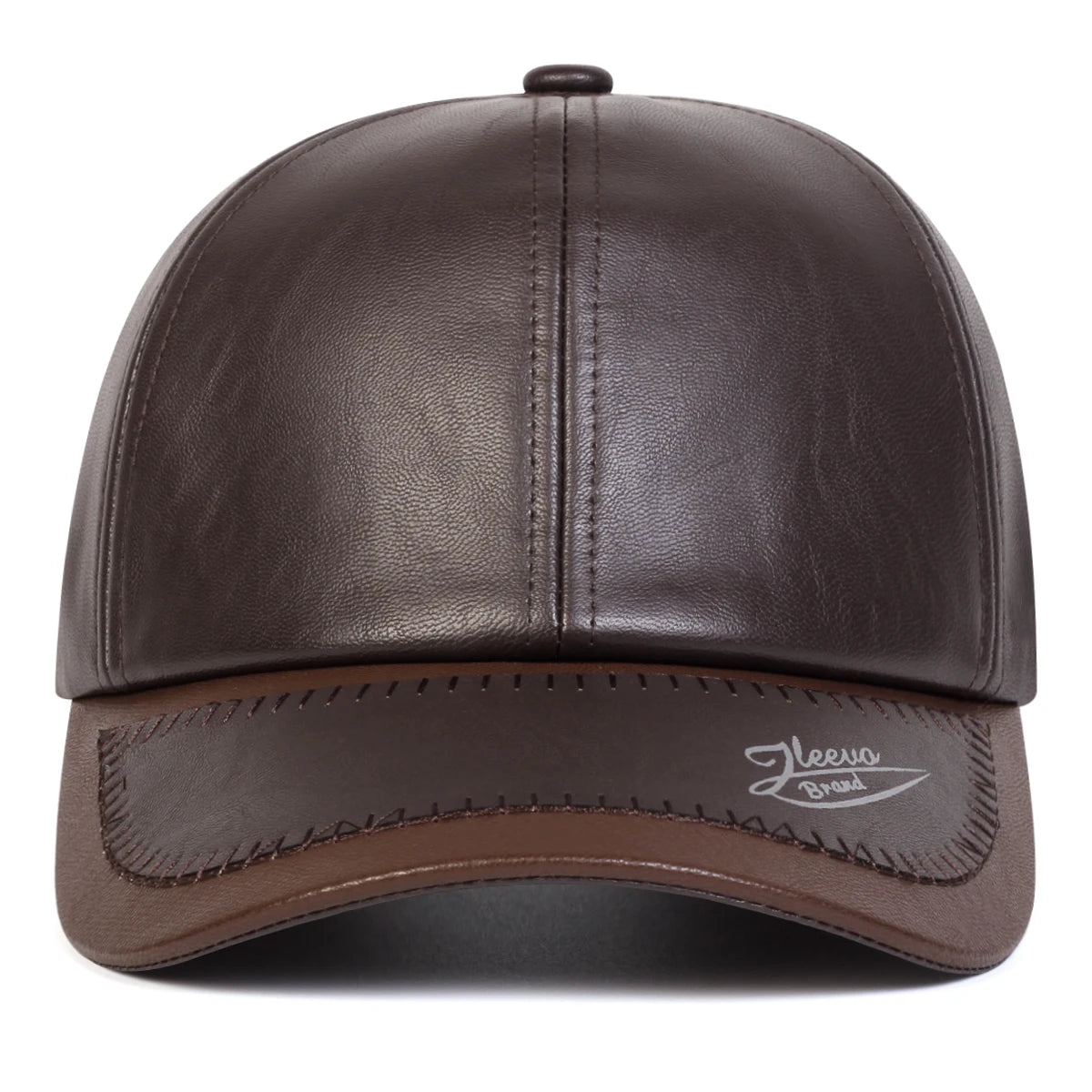 Leather Brim Baseball Cap – Premium Texture Meets Urban Style