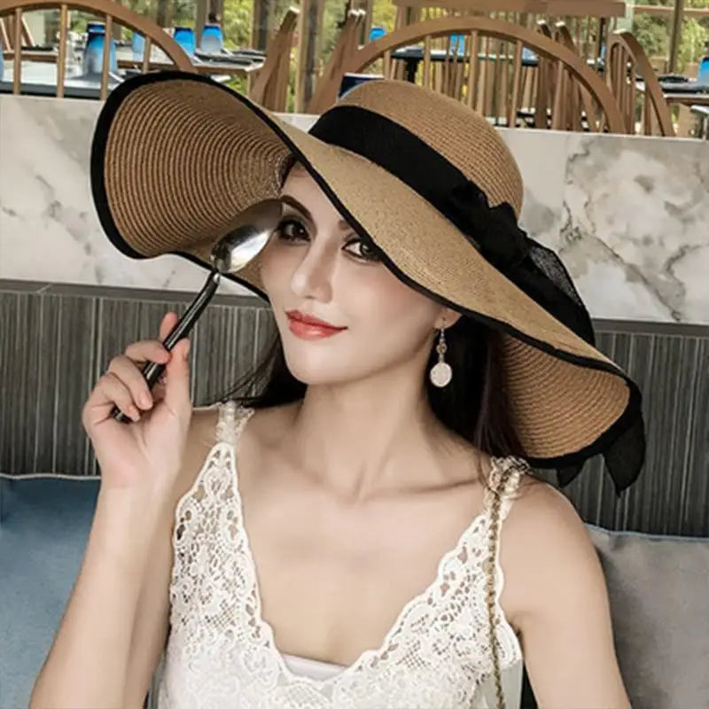 Foldable Wide Brim Straw Sun Hat - Your Essential Summer Companion