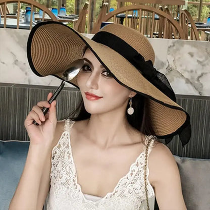 Foldable Wide Brim Straw Sun Hat - Your Essential Summer Companion