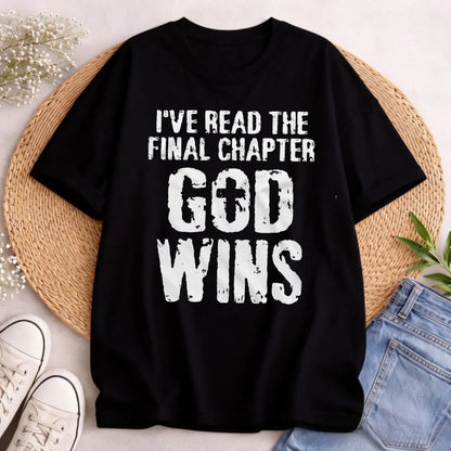 Men's Jesus Christ T-shirt Bible Verse Church Religion Christian Tees Christmas Gift God Wins Women High Quality Tees