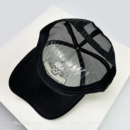 Skeleton Wings Letters Embroidery Baseball Hats Breathable Personal New Men Women Mesh Sunshade Hip Hop Trucker Caps Versatile