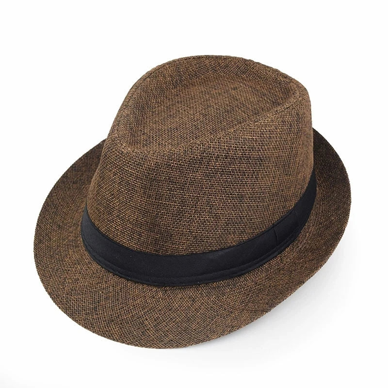 Classic Linen Fedora Jazz Hat – Elevate Your Summer Style