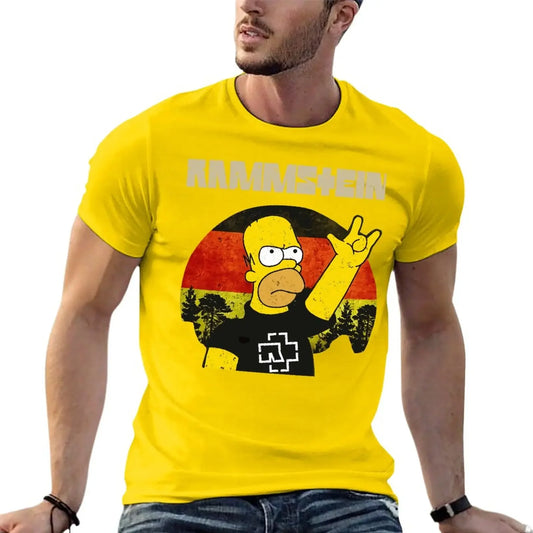 Homer Germany Version Oversized T-Shirts Custom Men Clothes 100% Cotton Streetwear Plus Size Tops Tee
