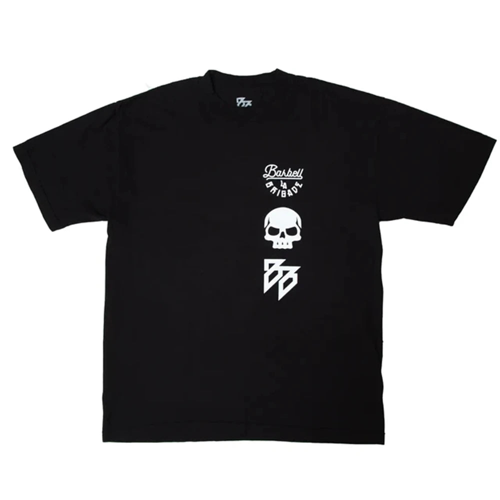 Barbell Summer Men Fashion Cotton T-Shirt Skull Print Tops Tees Male Casual O-Neck Clothing Women Short Sleeve Shirt Streetwear
