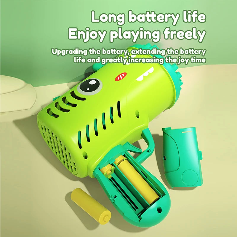 35-Hole Dinosaur Bubble Blower – Endless Bubbles, Endless Fun