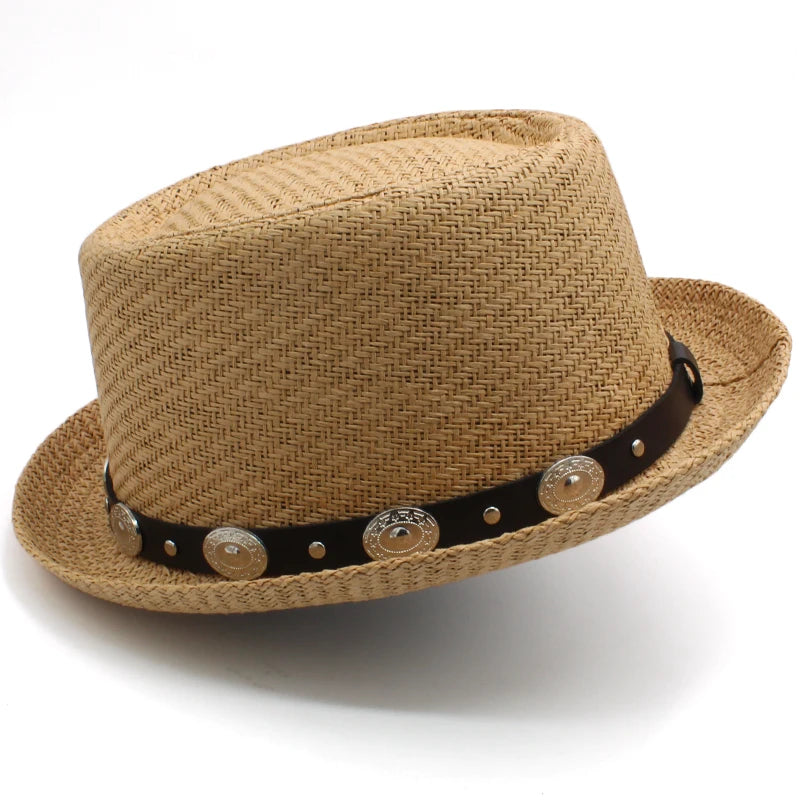 Classic Pork Pie Straw Hat – Timeless Style Meets Summer Comfort