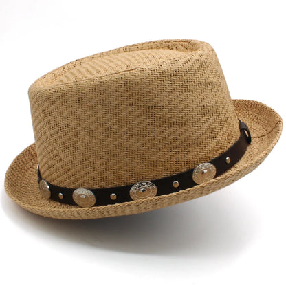 Classic Pork Pie Straw Hat – Timeless Style Meets Summer Comfort