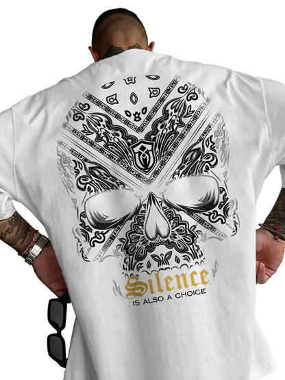 Personalized Dark Letter Print 100% Cotton Men Woment T-shirt Summer Autumn Daily Outdoor Sports Party Casual Loose Short Sleeve