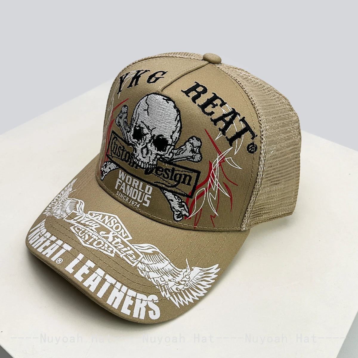 Skeleton Wings Letters Embroidery Baseball Hats Breathable Personal New Men Women Mesh Sunshade Hip Hop Trucker Caps Versatile