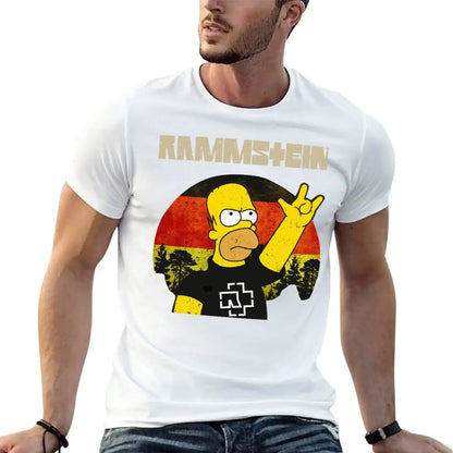 Homer Germany Version Oversized T-Shirts Custom Men Clothes 100% Cotton Streetwear Plus Size Tops Tee