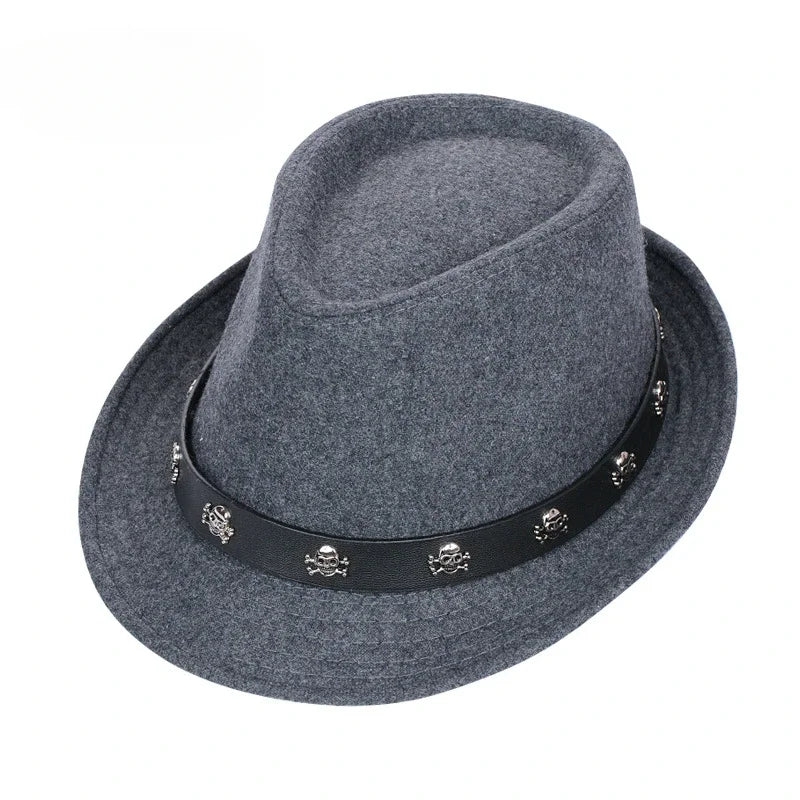 Men’s Wool Blend Fedora – Sophisticated Short-Brim Style