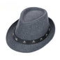Men’s Wool Blend Fedora – Sophisticated Short-Brim Style