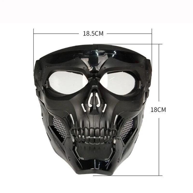 Tactical Skull Skeleton Mask – Full Face Protection with Integrated Goggles