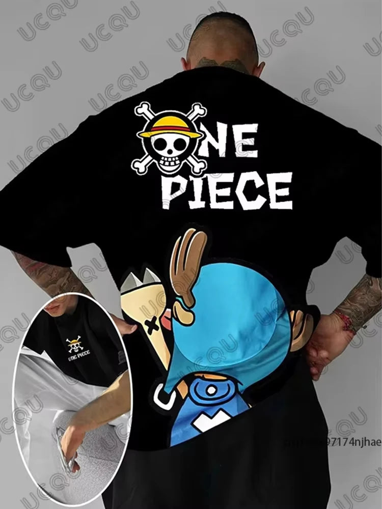 One Piece Graphic Print T-Shirt – Luffy & Zoro Edition