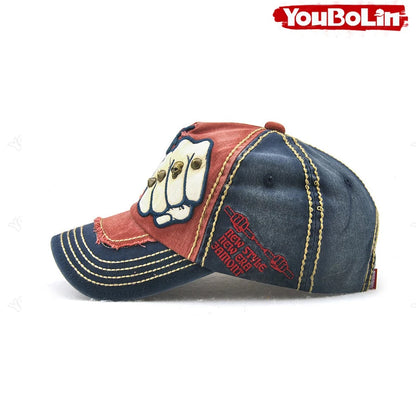 Fist Rivet Embroidered Baseball Cap – Bold Streetwear Attitude