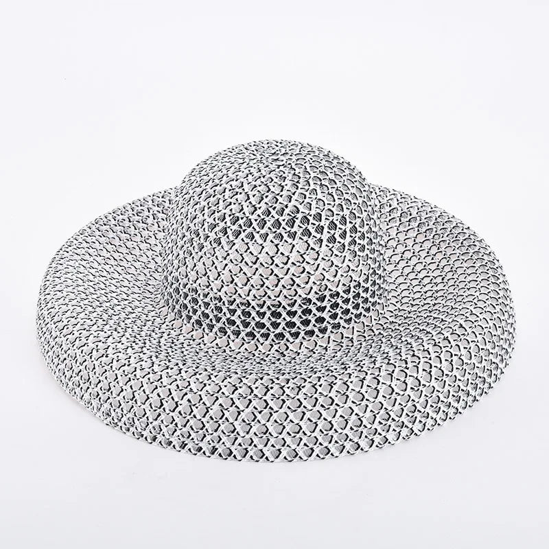 Bucket Hat Summer Hats for Women Fishing Hat Woolen Rhinestone Solid Color Basin Hat Leisure Outdoor Beach Sun Hat