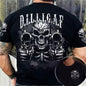 Men’s Double Gun Skull Graphic T-Shirt – Urban Edge Redefined
