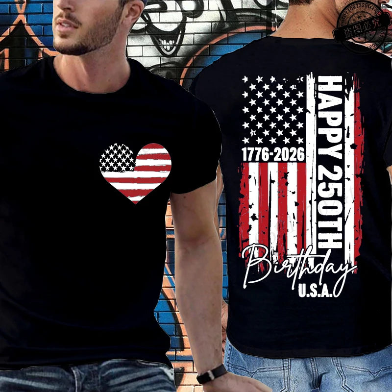 USA 250th Birthday Graphic Tee – A Historic Celebration