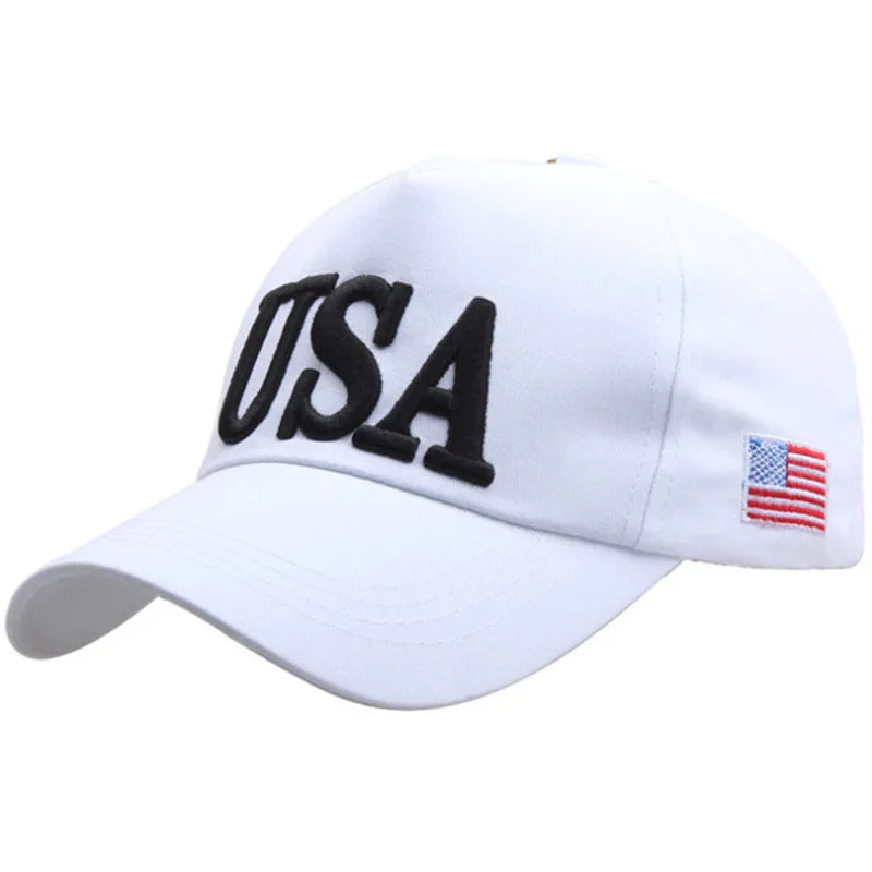 Red Presiden Election Peaked Baseball Cap 3D Embroidered USA Hat for Men Women