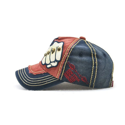 Fist Rivet Embroidered Baseball Cap – Bold Streetwear Attitude