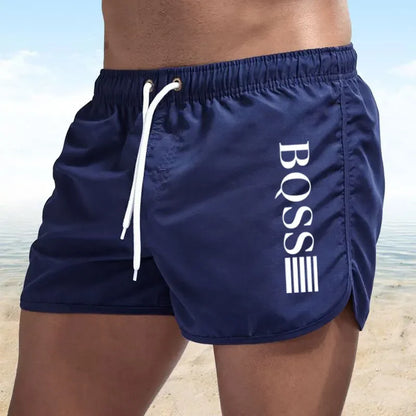 Summer Shorts Men Fast Drying Swim Shorts Breathable Net Fast Drying Surf Beach Pants Men's Fitness Pants Elastic Waist Shorts