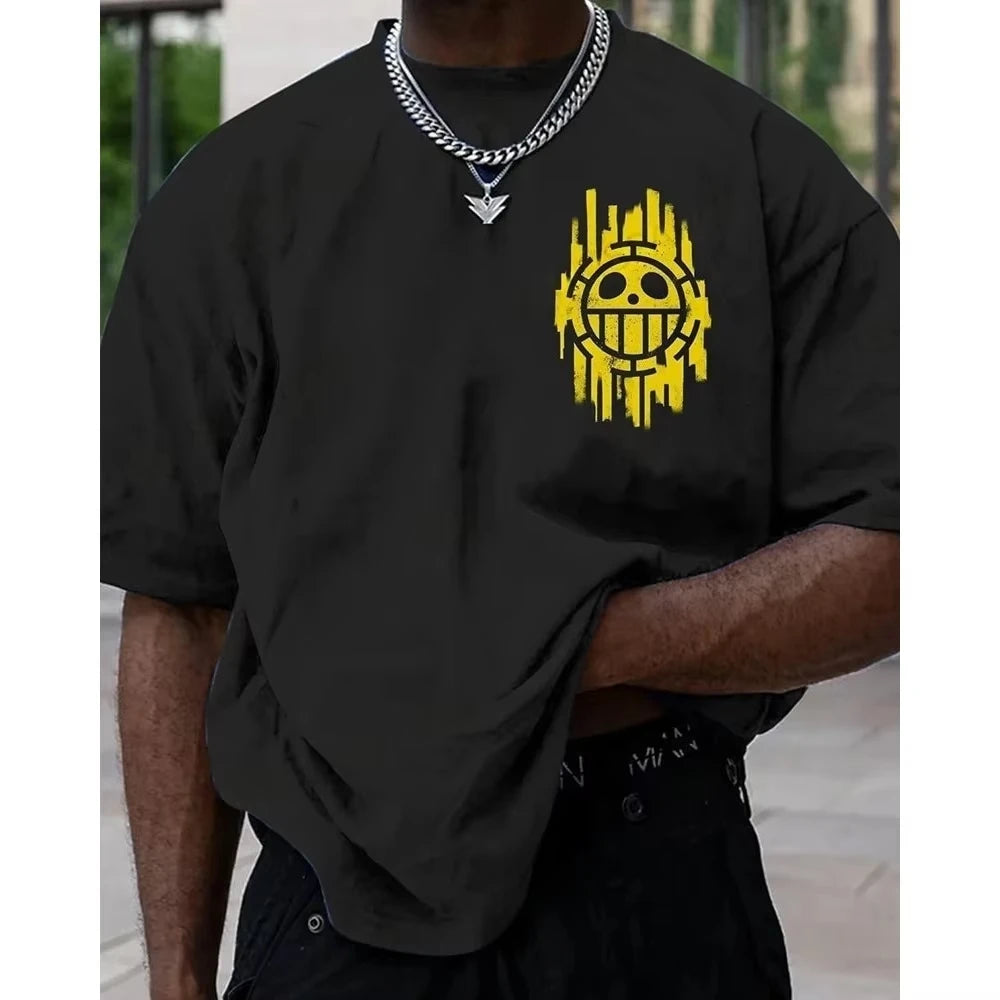 One Piece Men's T-shirt Killer Summer Japanese Anime Men's Short-sleeved Retro Men's Clothing and Women's 2026 New T Shirt