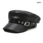 British Style PU Leather Beret – Timeless Retro Elegance