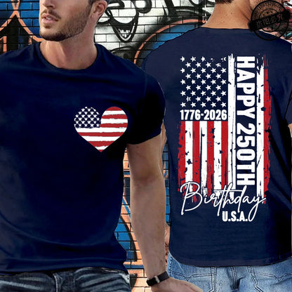 USA 250th Birthday Graphic Tee – A Historic Celebration