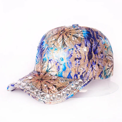Rhinestone Shiny Baseball Cap – Glamour Meets Street Style