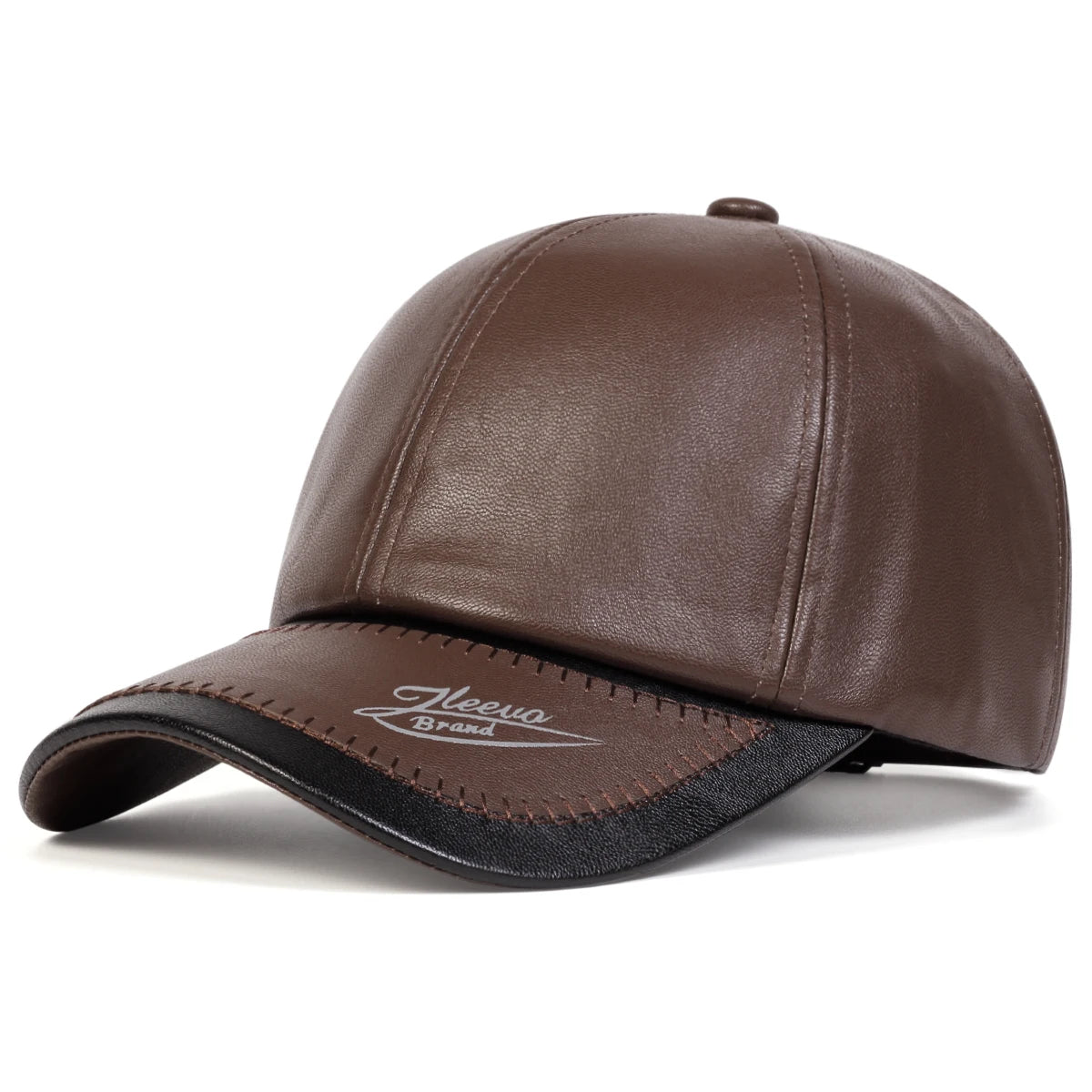 Leather Brim Baseball Cap – Premium Texture Meets Urban Style