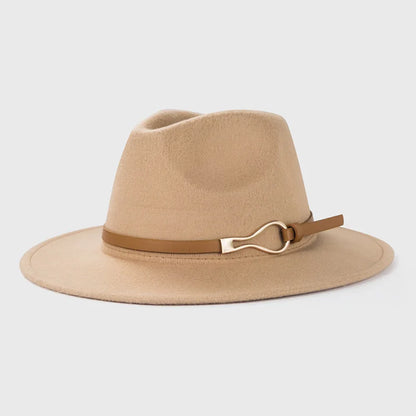 Belt Wool Fedoras Hat For Women Men Winter Autumn Warm Vintage British Style Round Bowler Caps Church Flat Brim Felt Jazz Hats